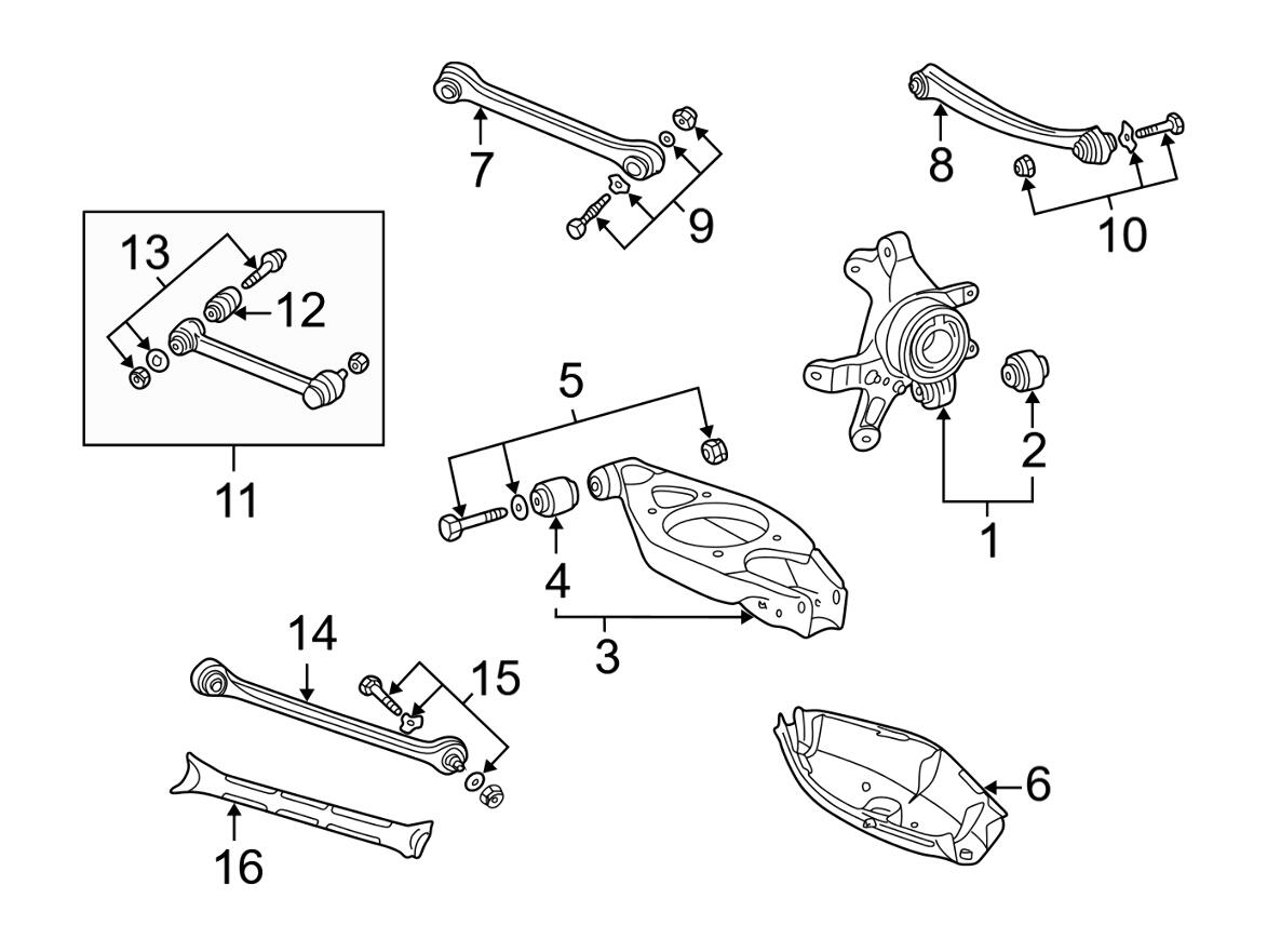 Mercedes Strut Arm Hardware Kit 2103504506